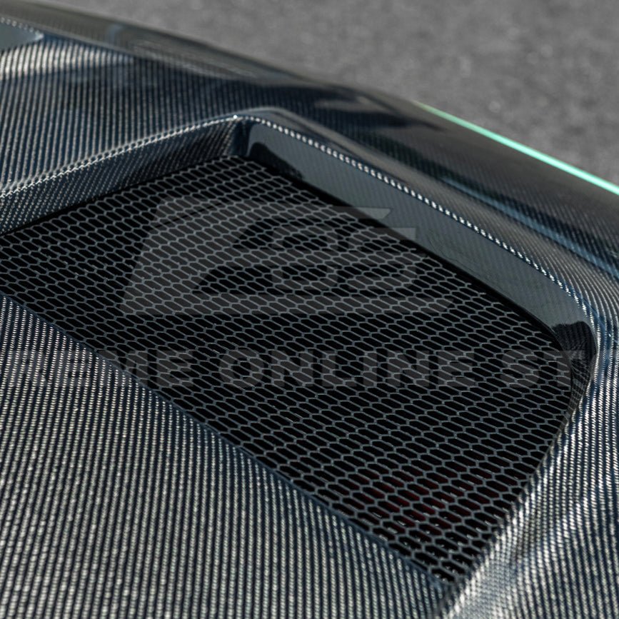 Ford Mustang S650 GTD Style Carbon Fiber Front Bumper Hood 2024-Up