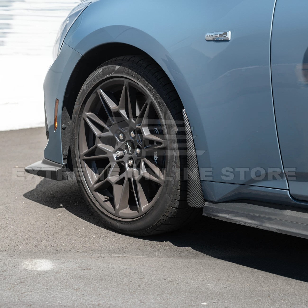 Ford Mustang S650 EOS Dry Carbon Fiber Mud Flap Splash Guard Set 2024-Up