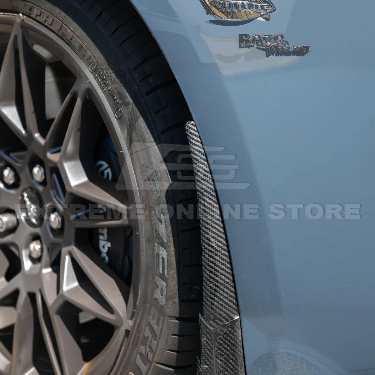 Ford Mustang S650 EOS Dry Carbon Fiber Mud Flap Splash Guard Set 2024-Up