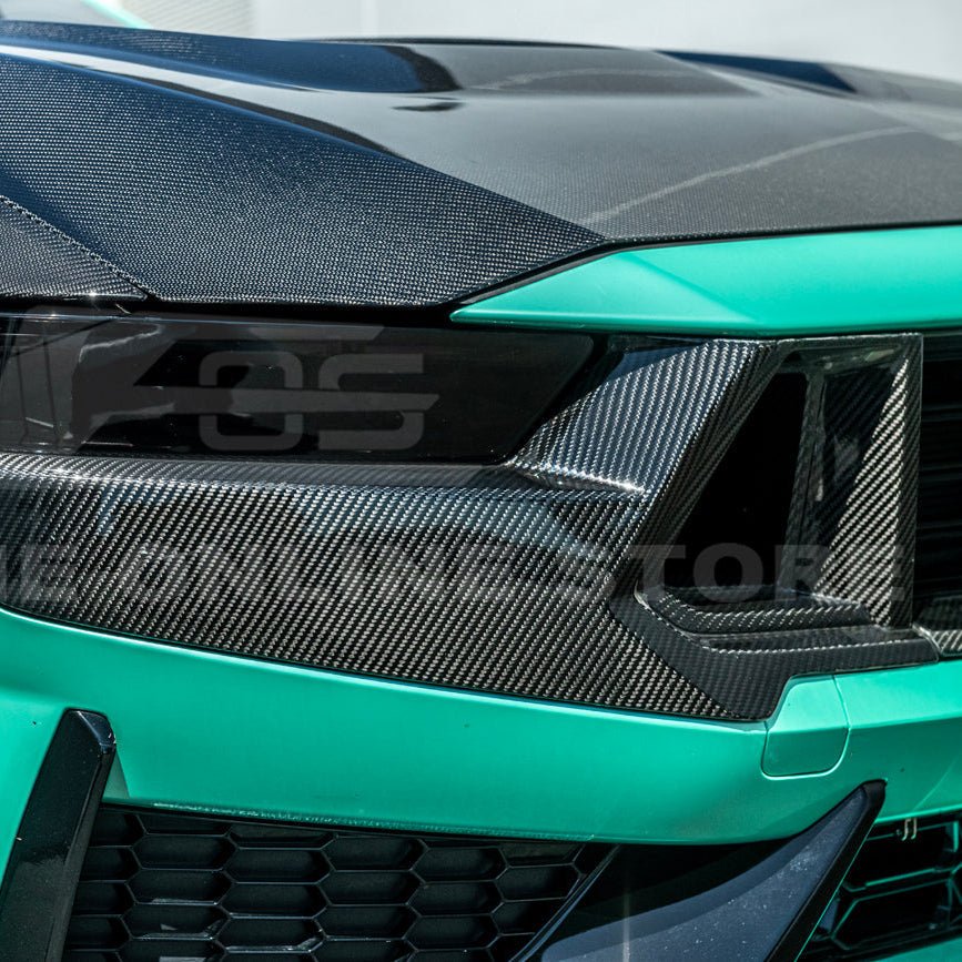 Ford Mustang S650 Dark Horse Dry Carbon Fiber Front Grille Insert Set 2024-Up