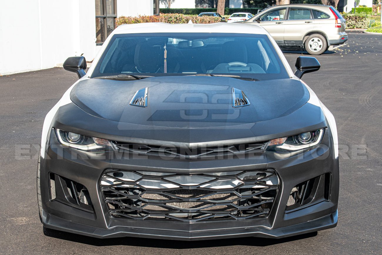 Chevrolet Camaro 6th Gen ZL1 Style Primed Black Front Bumper Kit 2016-2018