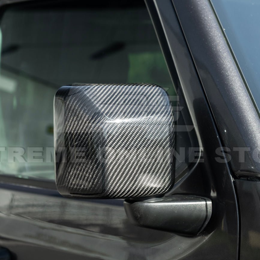 Jeep Wrangler JL JT Dry Carbon Fiber Mirror Cap Cover Pair 2018-Up