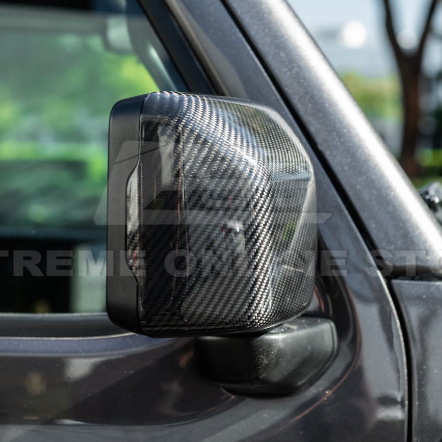 Jeep Wrangler JL JT Dry Carbon Fiber Mirror Cap Cover Pair 2018-Up