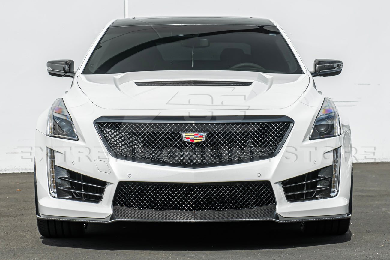 Cadillac CTS-V Alpha Carbon Fiber Front Splitter Side Skirts Wheel Arch Kit 2016-2019