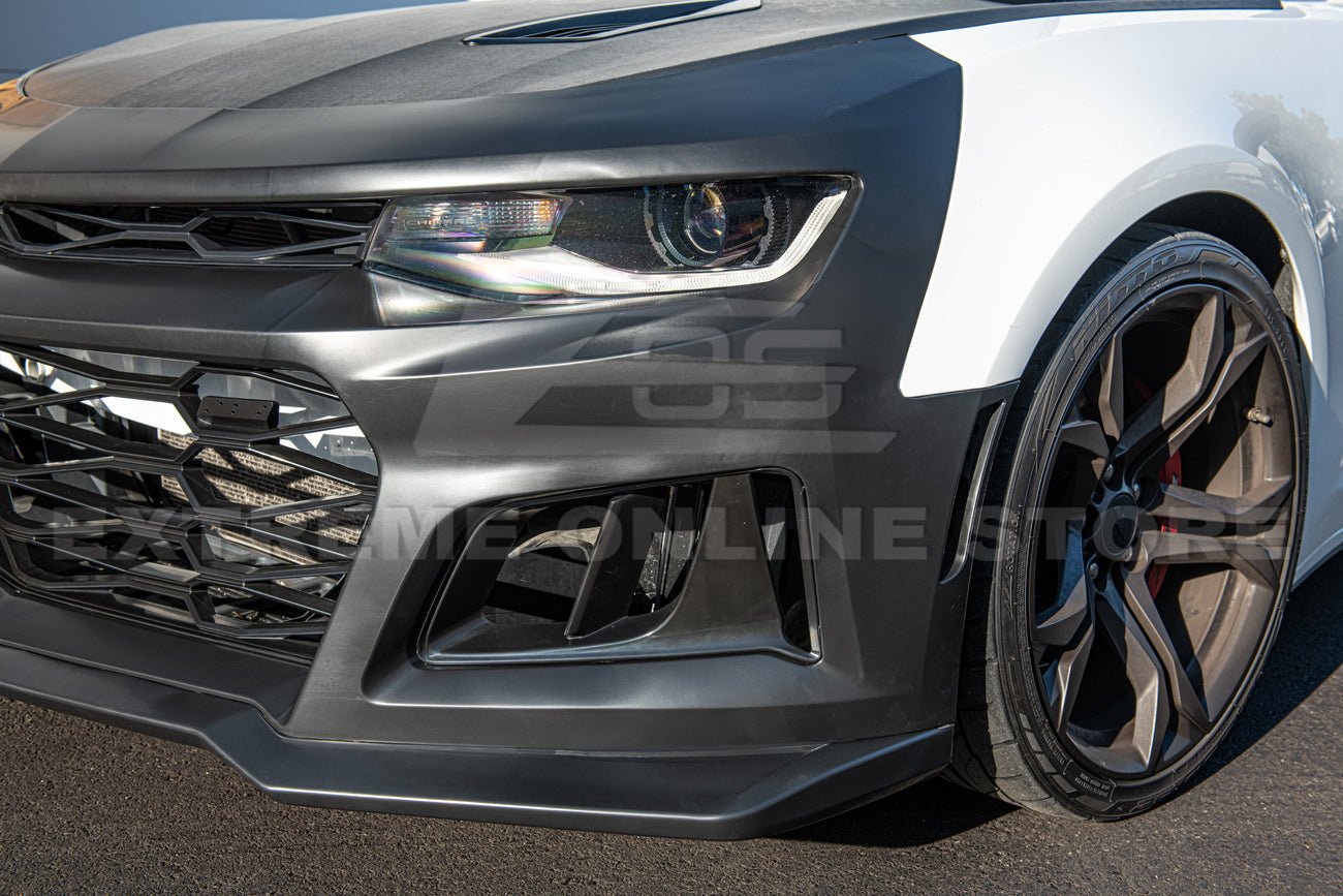 Chevrolet Camaro 6th Gen ZL1 Style Primed Black Front Bumper Kit 2016-2018