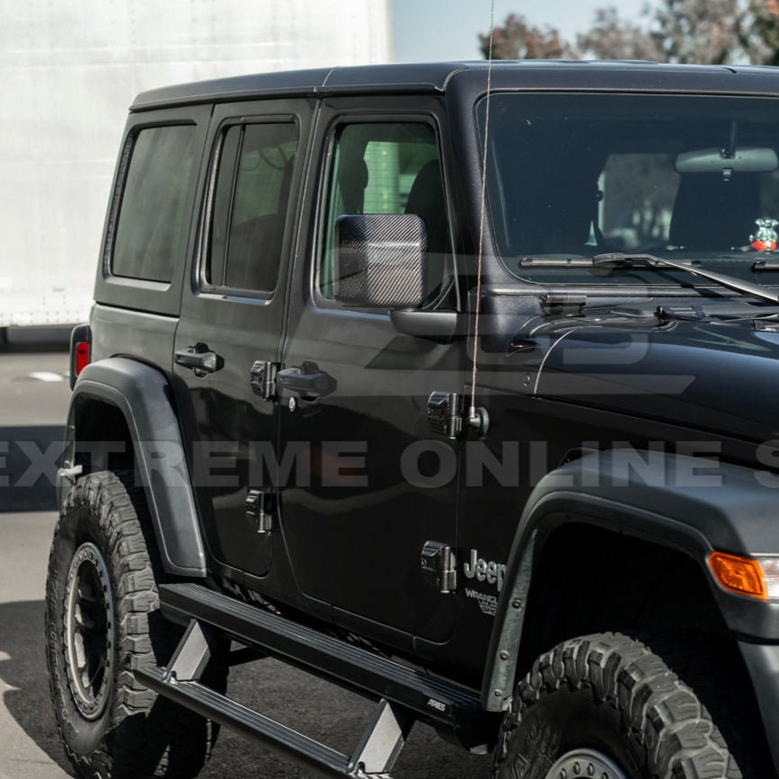 Jeep Wrangler JL JT Dry Carbon Fiber Mirror Cap Cover Pair 2018-Up