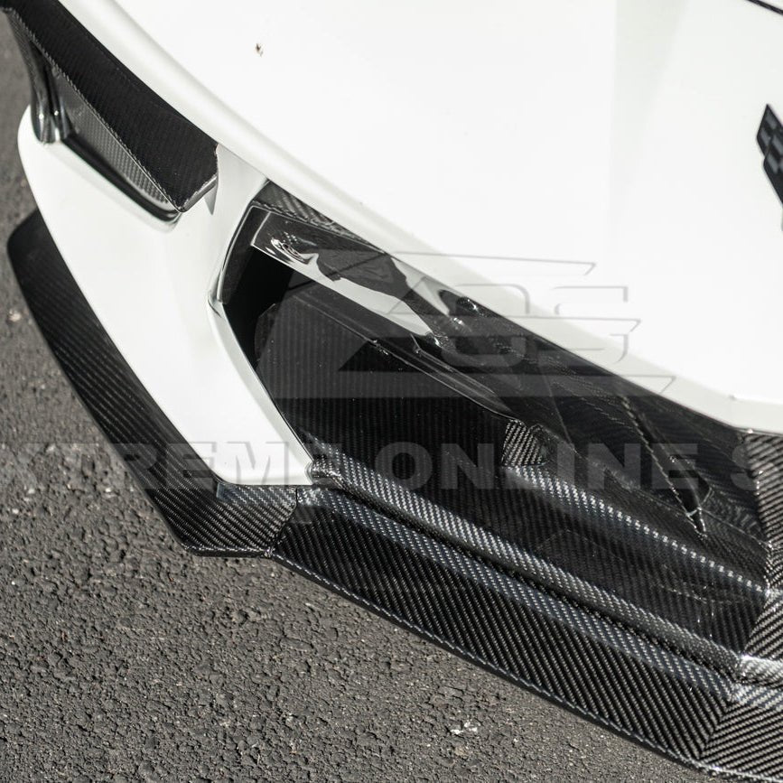 Corvette C8 Stingray Dry Carbon Fiber Front Splitter Z06 Z07 Conversion Package 2020-Up