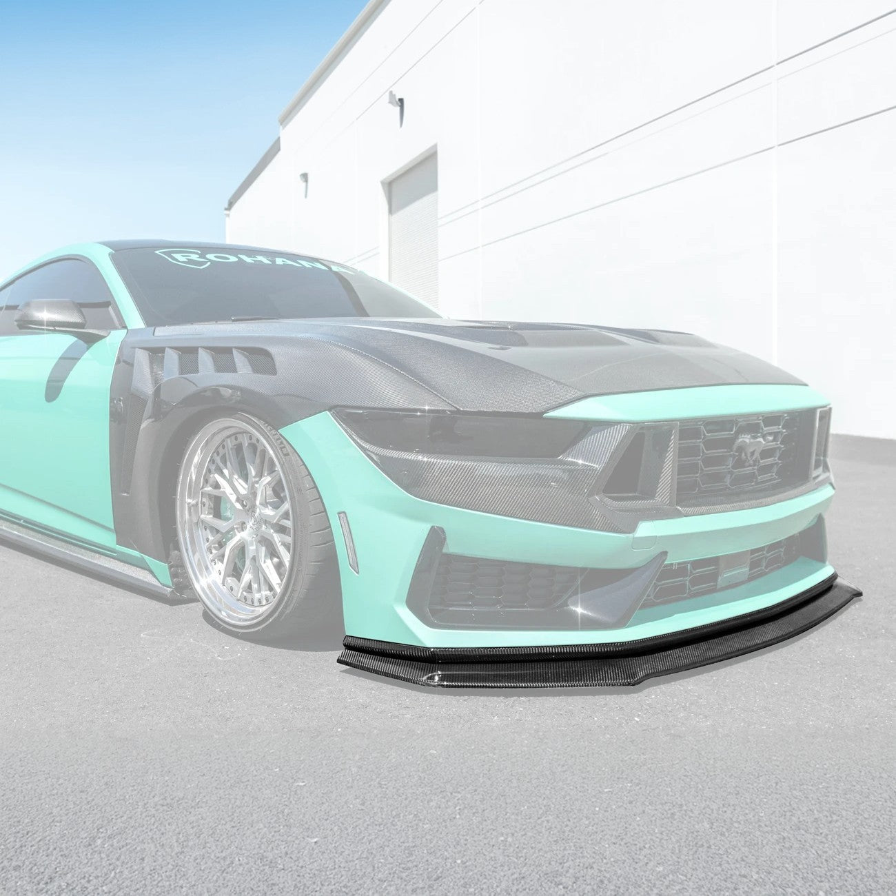 2024+ Ford Mustang Front BumpFord Mustang S650 Dark Horse Factory Style Carbon Fiber Front Bumper Lip Splitter Panel 2024-Uper Lip Splitter Panel