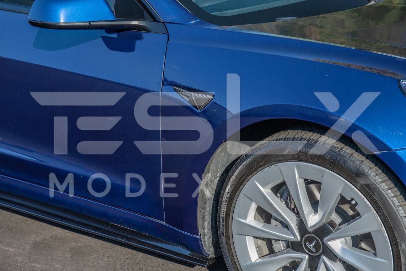 Tesla Model 3 Model Y Carbon Fiber Exterior Camera Cover Set 2020-2024