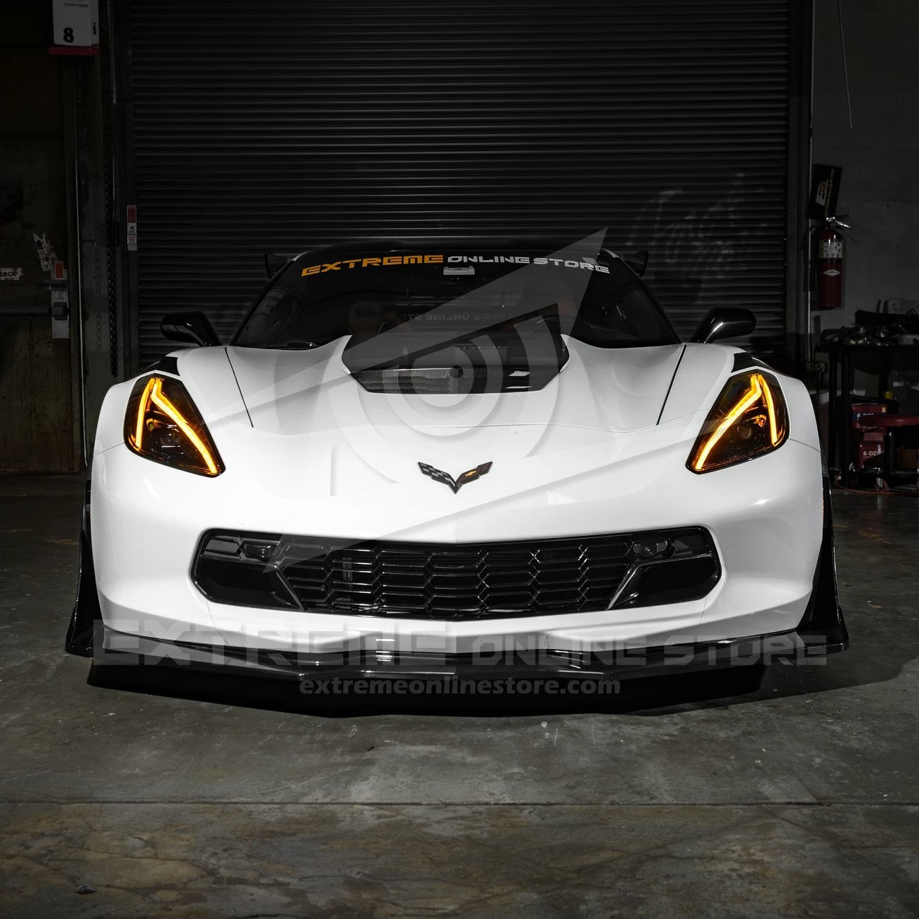 Chevrolet Corvette C7 C8 Style Smoke LED Sequential Headlights 2014-2019