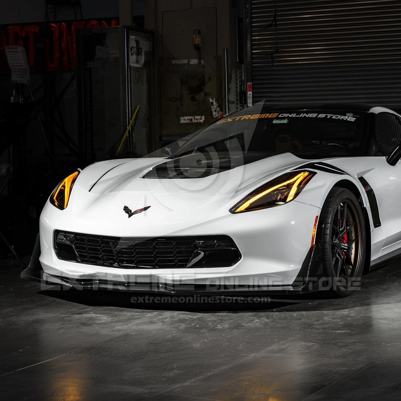 Chevrolet Corvette C7 C8 Style Smoke LED Sequential Headlights 2014-2019