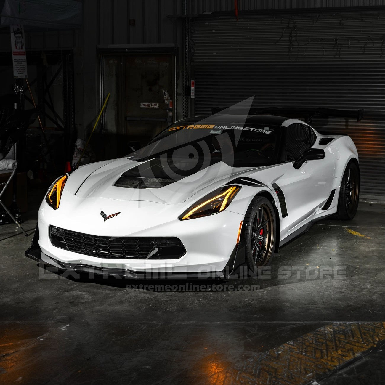 Chevrolet Corvette C7 C8 Style Smoke LED Sequential Headlights 2014-2019