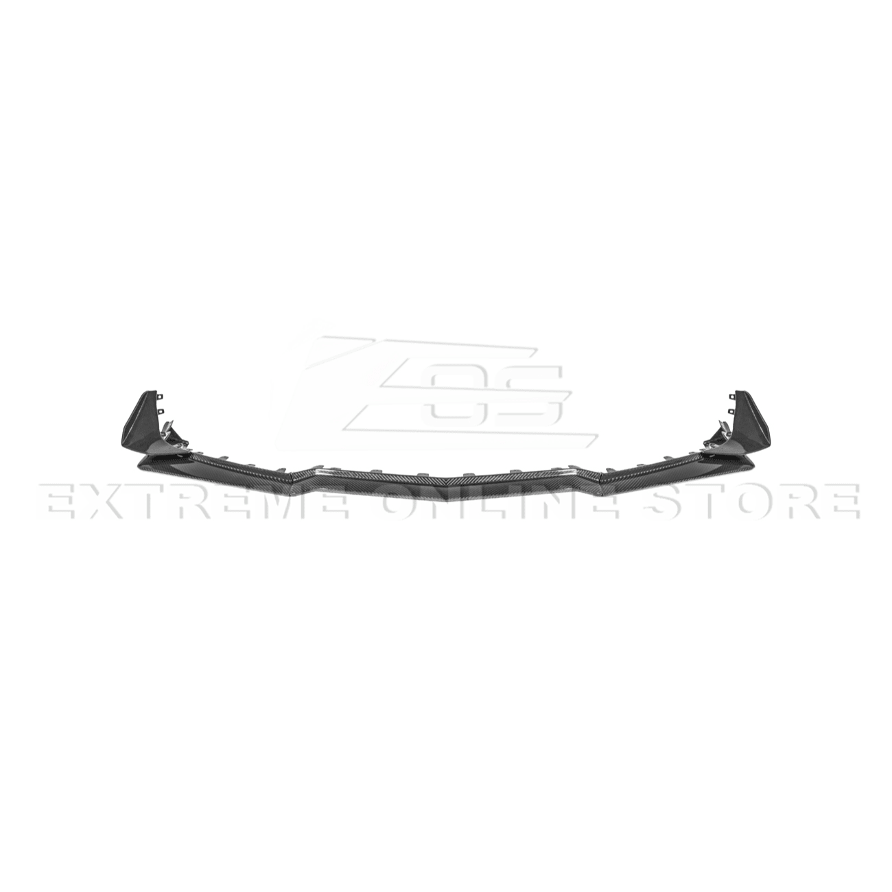 Chevrolet Corvette C8 Z06 E-Ray Z07 Extended Package Dry Carbon Fiber Front Splitter Canards Kit 2023-Up