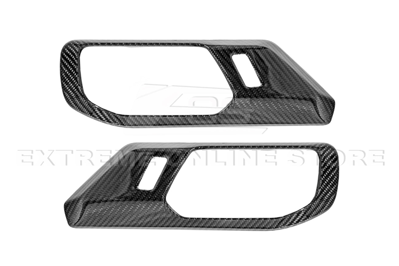 Ford Bronco Factory Style Carbon Fiber Front Door Handle Trim Cover Pair 2021-Up