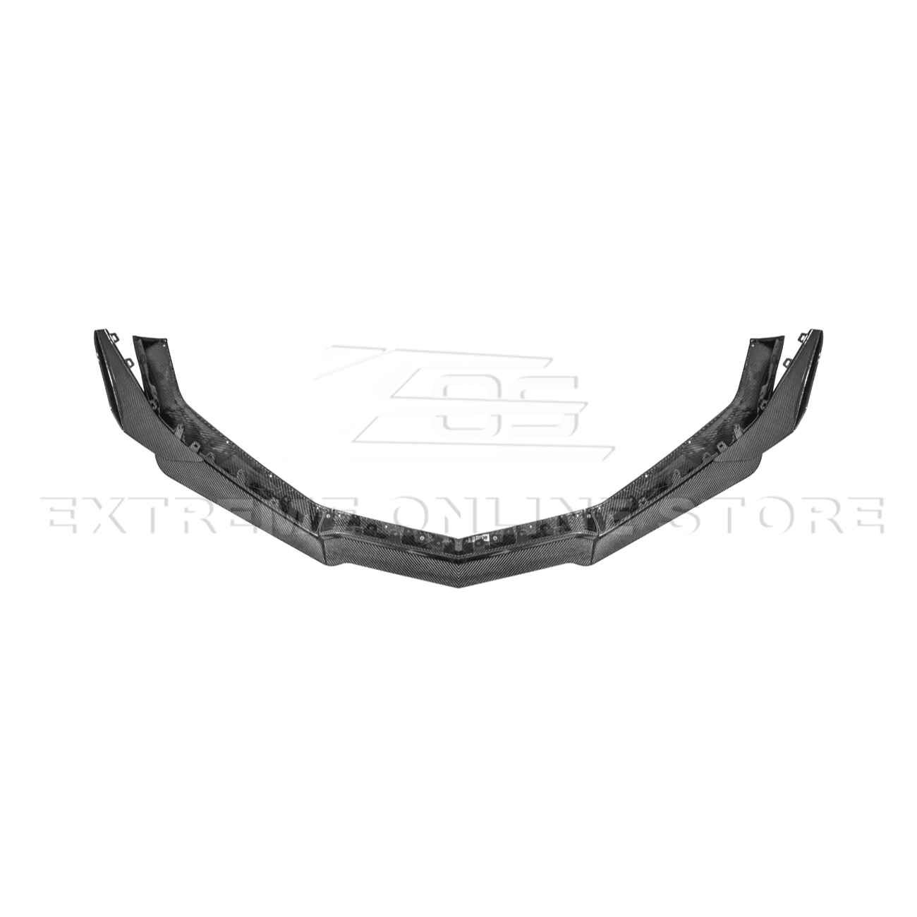 Chevrolet Corvette C8 Z06 E-Ray Z07 Extended Package Dry Carbon Fiber Front Splitter Canards Kit 2023-Up