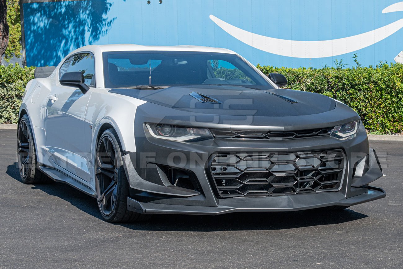 Chevrolet Camaro 6th Gen ZL1 1LE Style Unpainted Black Front Bumper Kit 2016-2024