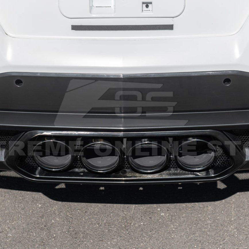 Chevrolet Corvette C8 Z06 Package Style Matte Black Rear Center Quad Exit Diffuser 2020-Up