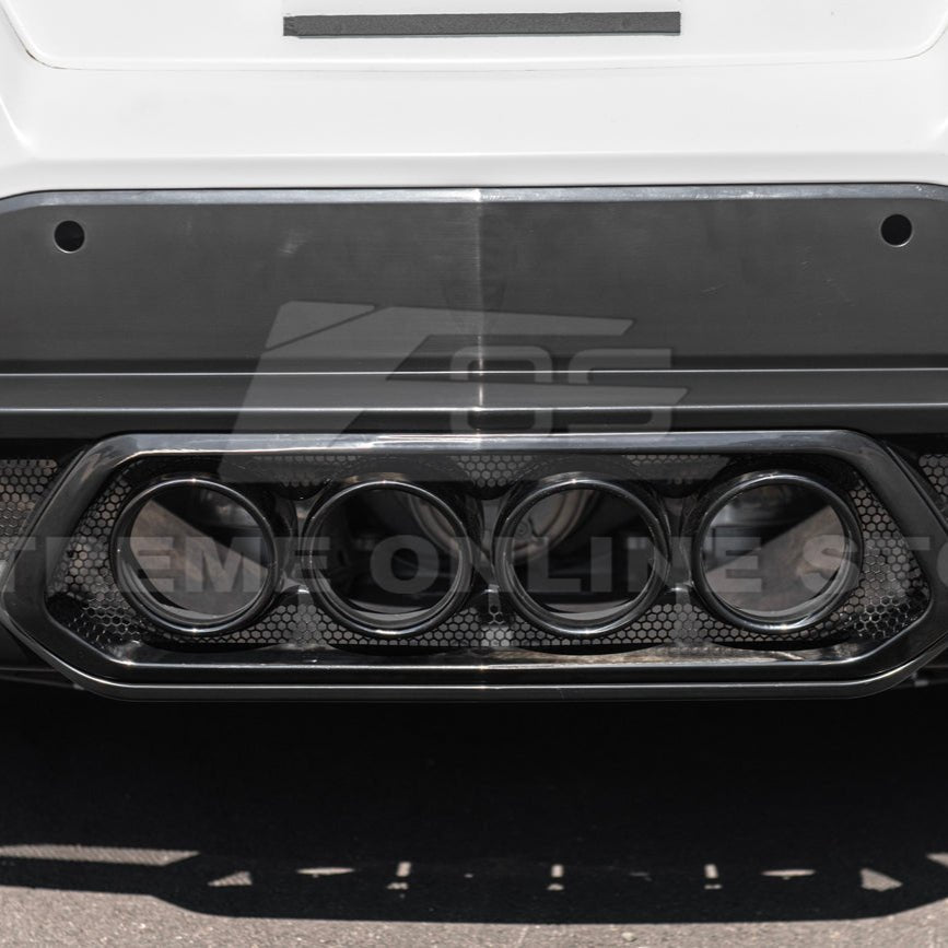 Chevrolet Corvette C8 Z06 Package Style Matte Black Rear Center Quad Exit Diffuser 2020-Up