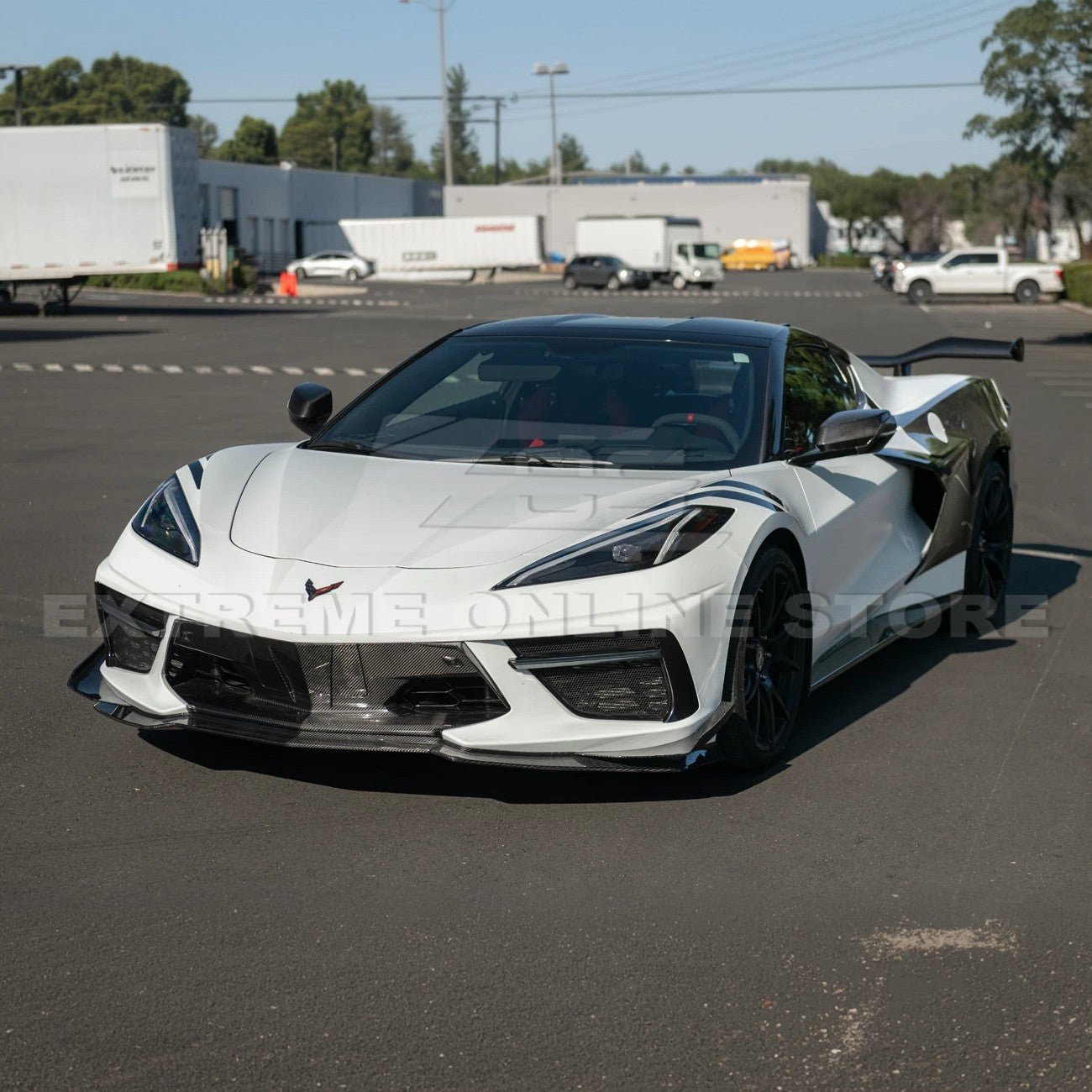 Corvette C8 Stingray Dry Carbon Fiber Front Splitter Z06 Z07 Conversion Package 2020-Up