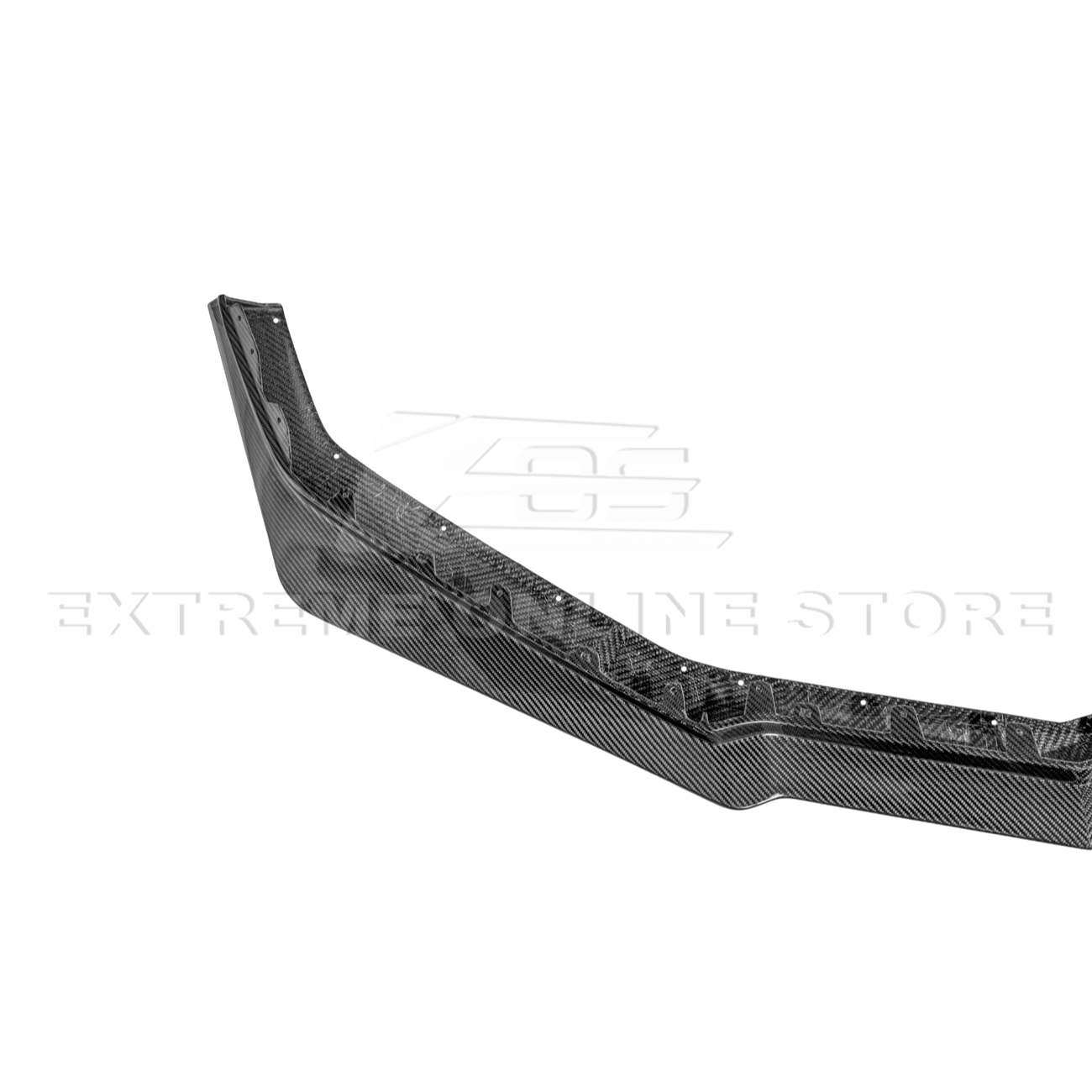 Chevrolet Corvette C8 Z06 E-Ray Z07 Style Dry Carbon Fiber Extended One Piece Front Lip Splitter 2023-Present