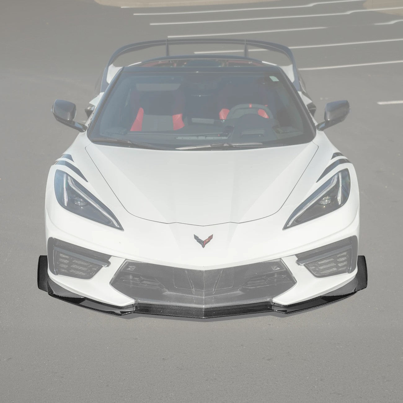 Corvette C8 Stingray Dry Carbon Fiber Front Splitter Z06 Z07 Conversion Package 2020-Up