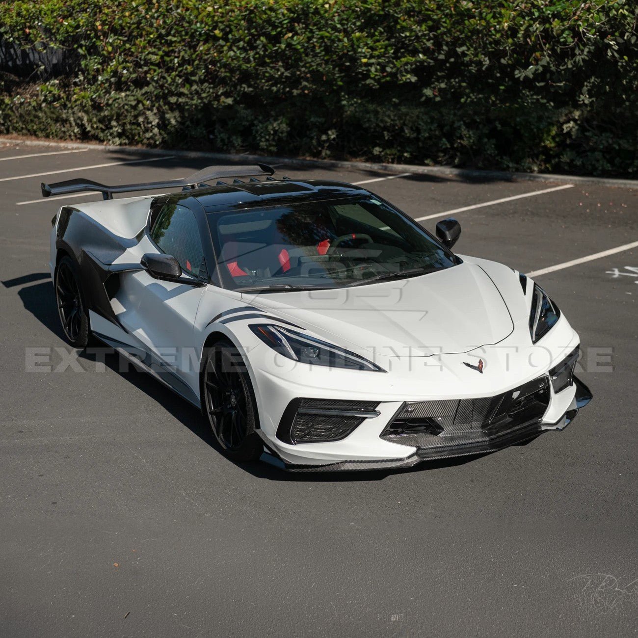 Corvette C8 Stingray Dry Carbon Fiber Front Splitter Z06 Z07 Conversion Package 2020-Up