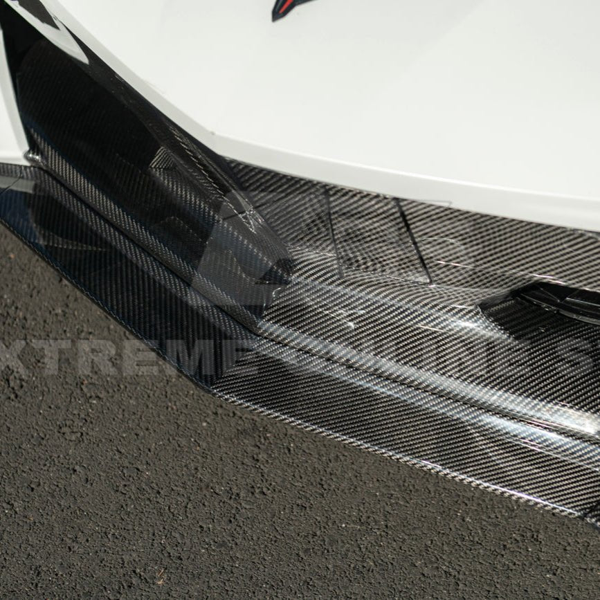 Corvette C8 Stingray Dry Carbon Fiber Front Splitter Z06 Z07 Conversion Package 2020-Up