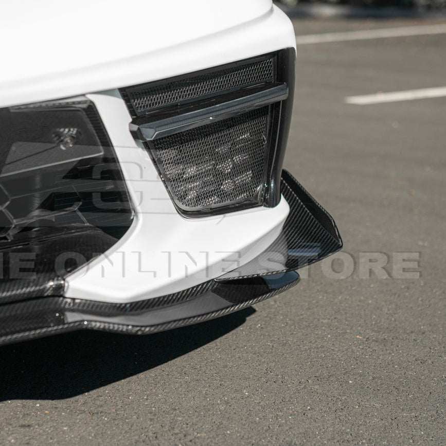 Corvette C8 Stingray Dry Carbon Fiber Front Splitter Z06 Z07 Conversion Package 2020-Up