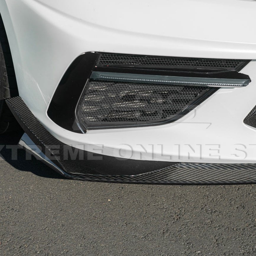 Corvette C8 Stingray Dry Carbon Fiber Front Splitter Z06 Z07 Conversion Package 2020-Up