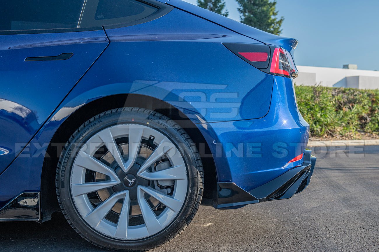 Tesla Model 3 Performance Style Gloss Black Rear Bumper Diffuser 2017-2023