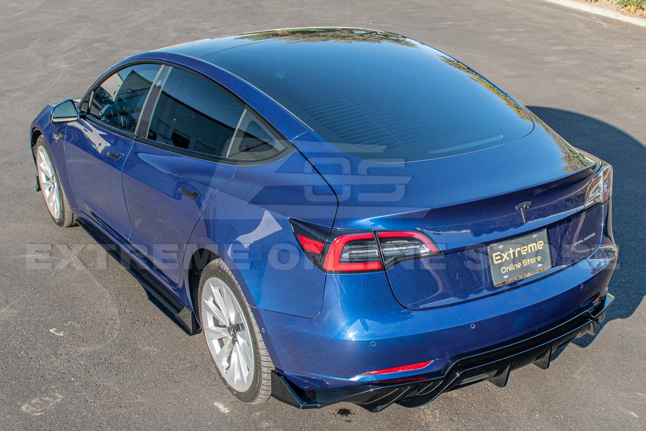Tesla Model 3 Performance Style Gloss Black Rear Bumper Diffuser 2017-2023