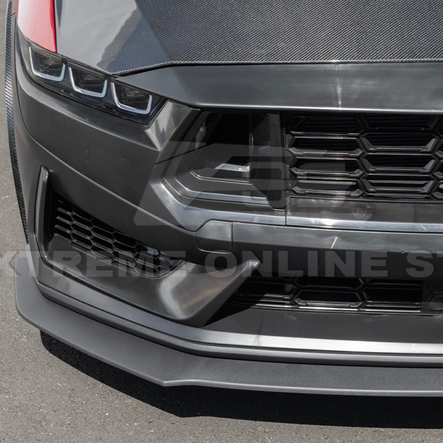Ford Mustang S650 Dark Horse Style Primed Black Front Bumper Conversion Kit 2024-Up