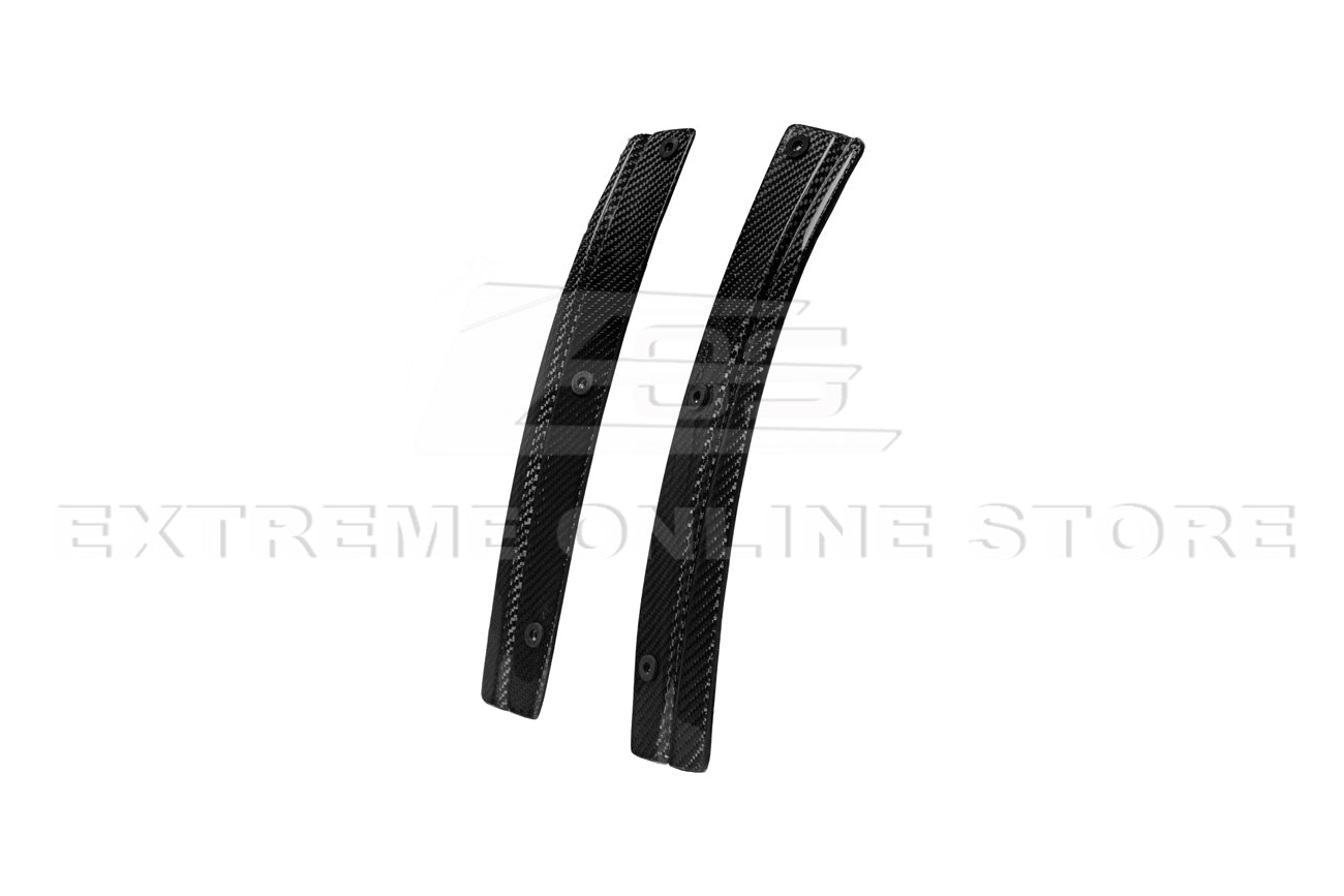 Cadillac CTS-V V3 Factory Carbon Style Dry Carbon Fiber Front Wheel Arch Splitters 2016-2019