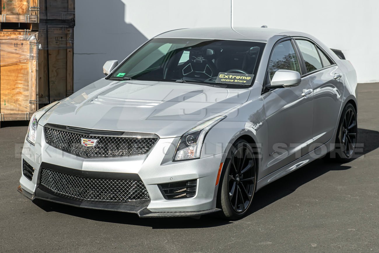 Cadillac ATS-V Track Package Style Dry Carbon Fiber Front Lip & Wheel Arch Extensions 2016-2019