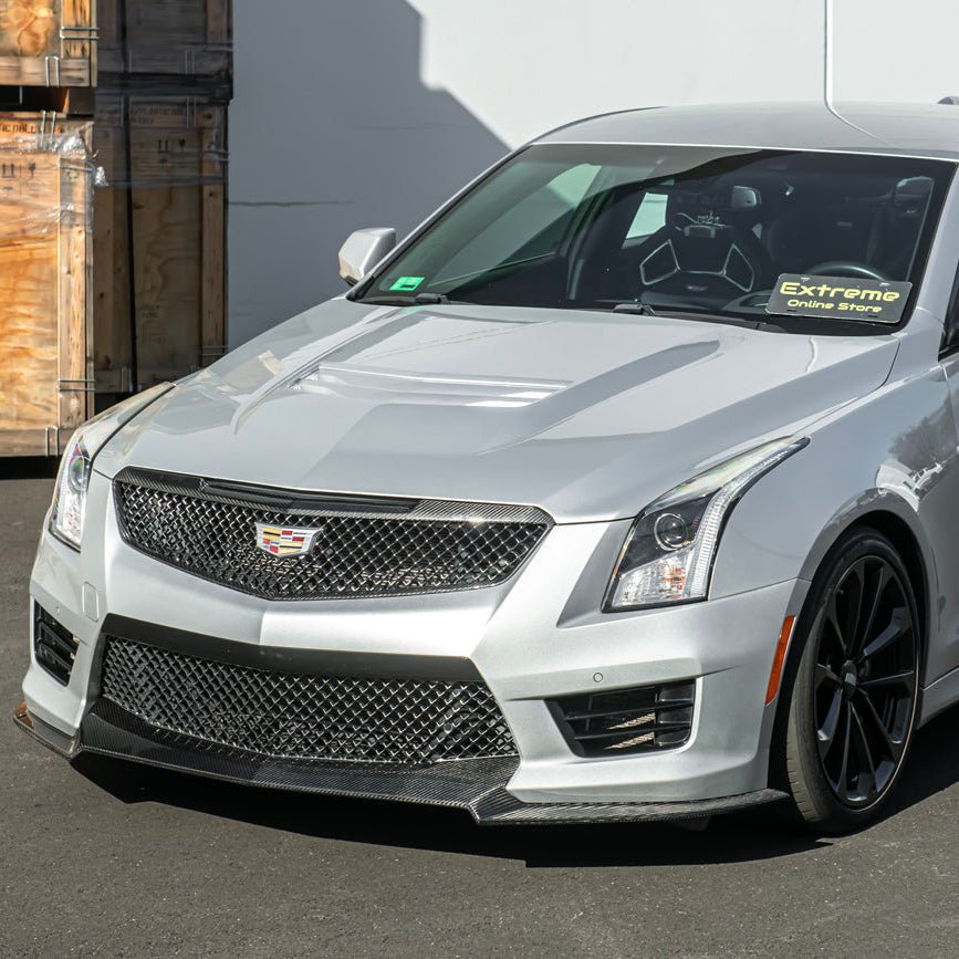 Cadillac ATS-V Track Package Style Dry Carbon Fiber Front Lip & Wheel Arch Extensions 2016-2019