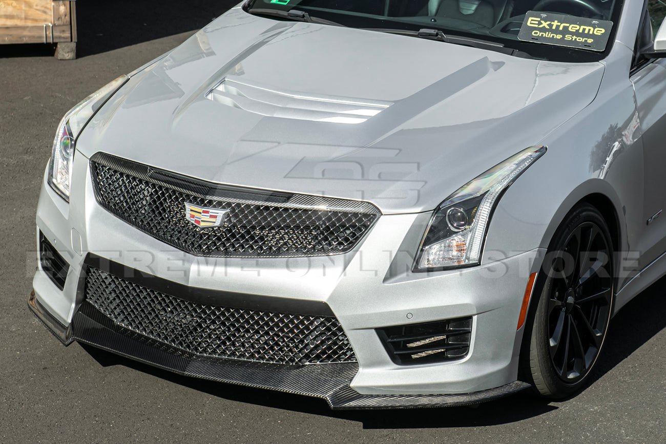 Cadillac ATS-V Gen 3 Dry Carbon Fiber Front Grille Trim Insert 2016-2019