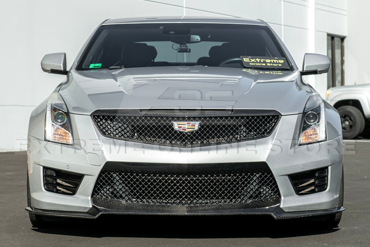 Cadillac ATS-V Gen 3 Dry Carbon Fiber Front Grille Trim Insert 2016-2019