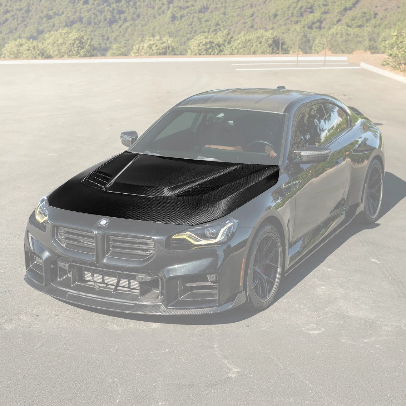 BMW G87 M2 V Style Carbon Fiber Front Vented Heat Extraction Hood 2023-Up