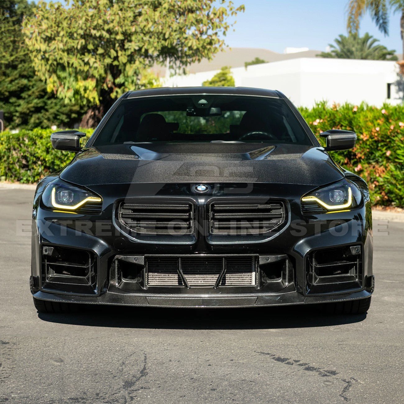 BMW G87 M2 TR Style 3PCS Dry Carbon Fiber Front Bumper Splitter Lip 2023-Up