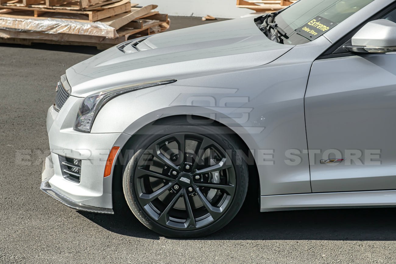 Cadillac ATS-V Track Package Style Dry Carbon Fiber Front Lip & Wheel Arch Extensions 2016-2019