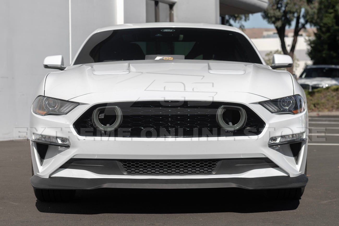 Ford Mustang S550 Mach 1 Style Gloss Black Front DRL LED Grille Cover 2018-2023