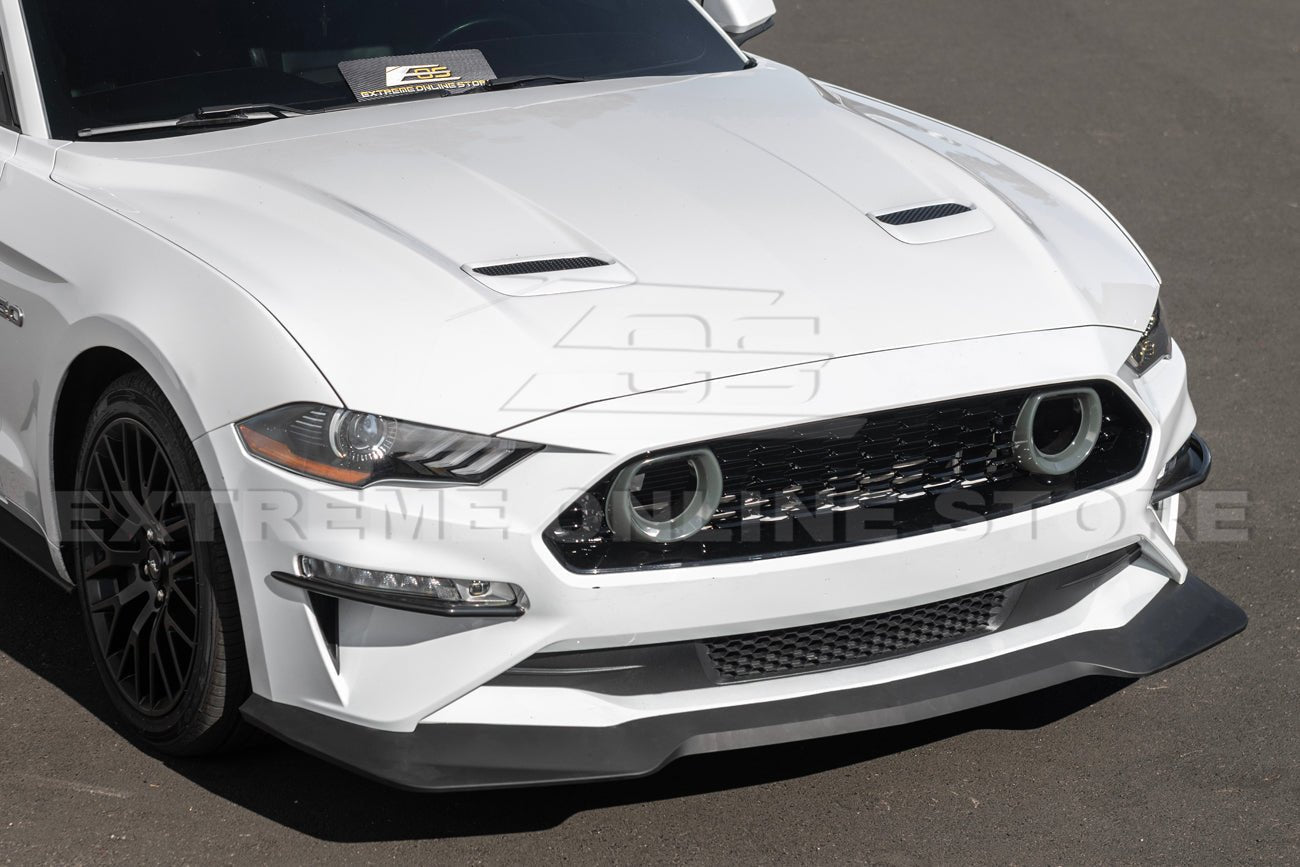 Ford Mustang S550 Mach 1 Style Gloss Black Front DRL LED Grille Cover 2018-2023