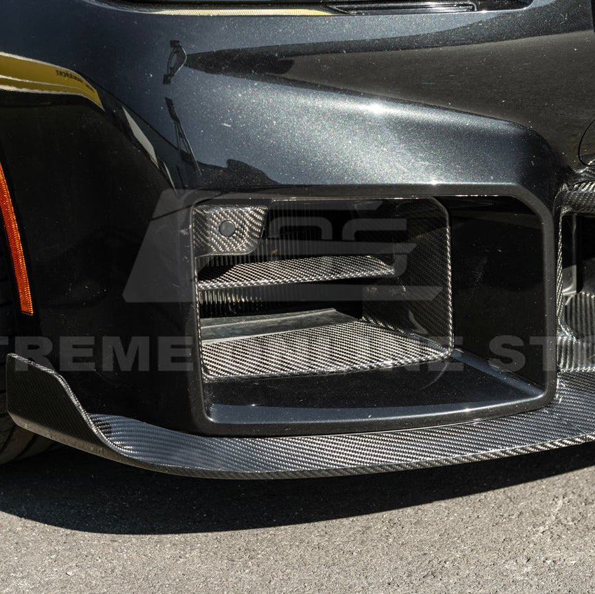 BMW G87 M2 TR Style 3PCS Dry Carbon Fiber Front Bumper Splitter Lip 2023-Up