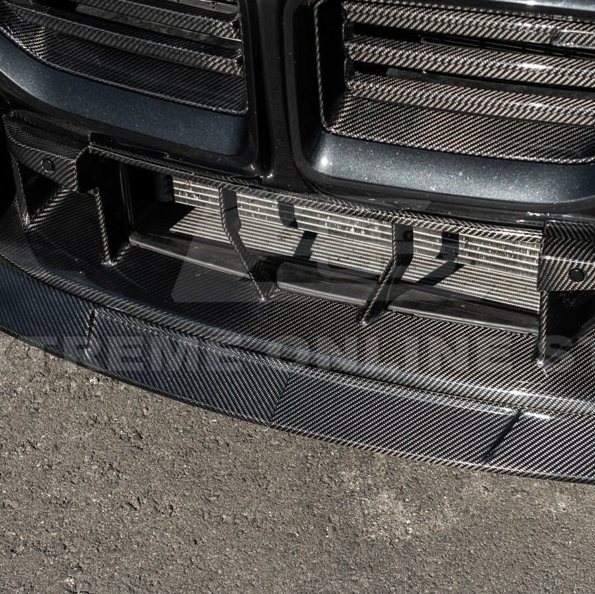 BMW G87 M2 TR Style 3PCS Dry Carbon Fiber Front Bumper Splitter Lip 2023-Up