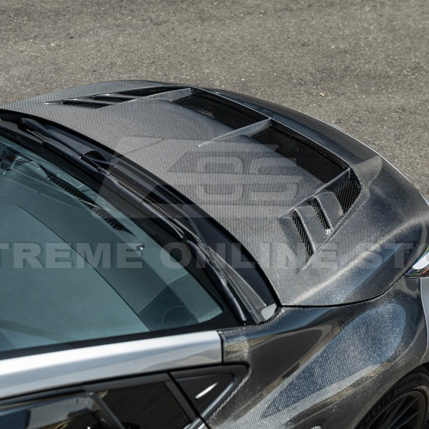 Toyota GR Corolla E210 VRS Style Carbon Fiber Front Vented Hood 2023-Up