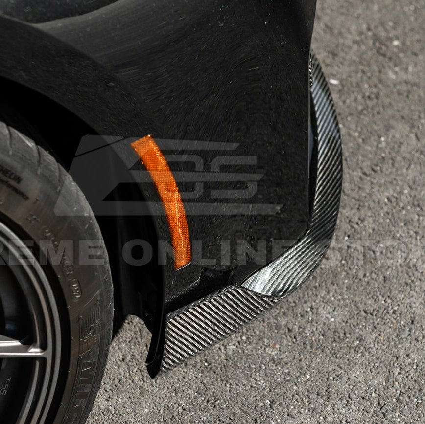 BMW G87 M2 TR Style 3PCS Dry Carbon Fiber Front Bumper Splitter Lip 2023-Up