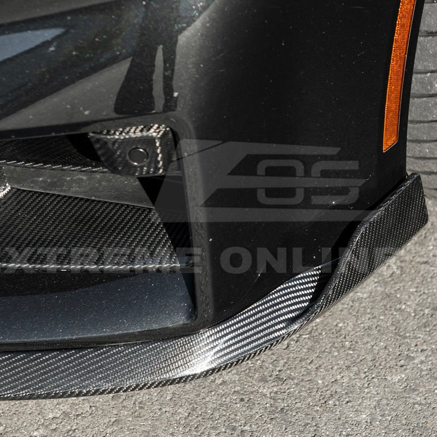 BMW G87 M2 TR Style 3PCS Dry Carbon Fiber Front Bumper Splitter Lip 2023-Up