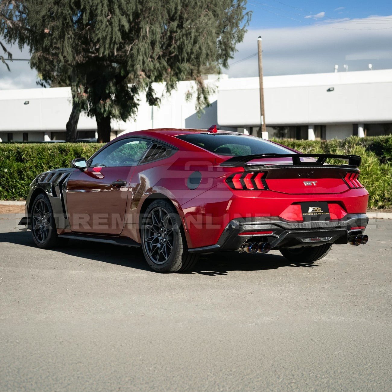 Mustang S650 Dark Horse Style Glossy Black Rear Trunk Lid Wing Spoiler 2024-Up