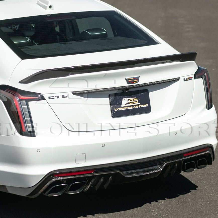 Cadillac CT5 Dry Carbon Fiber Rear Deck Lid Center Applique Trunk Insert 2022-2026