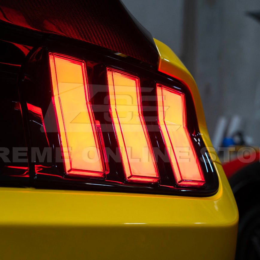 Mustang S550 EURO RGB Sequential LED XB Clear Rear Taillights 2015-2023